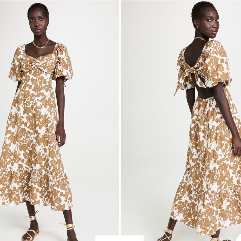 English Factory Floral Print Maxi Dress